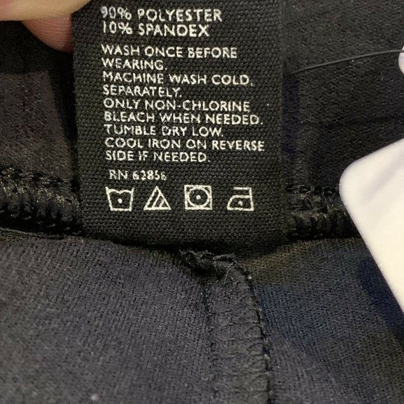 HUE Black Stretch Faux Ultra Suede Full Length High Rise Leggings Womens L NWT - Picture 6 of 7